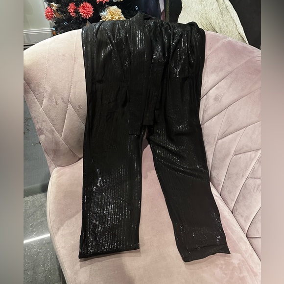 Reiss Black Sequins Pants - Picture 2 of 2